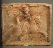 Sarmatian or Alan mounted warrior wearing scale armour.
